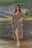 Robe mi-longue habillée Alberta, grand col cassé, croisée avec deux rangées de boutons, couleur taupe-gris, fente croisée ouverte Futura Couture Toulouse
