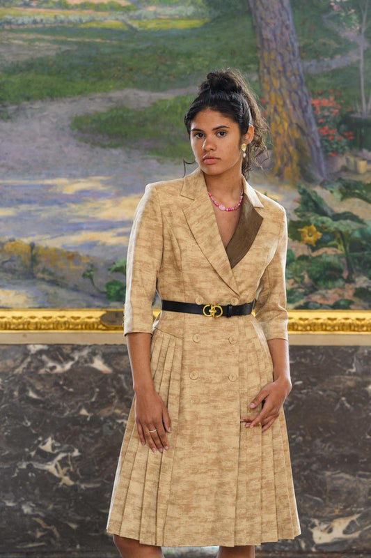 Robe d’invités tailleur manches longues Octavie