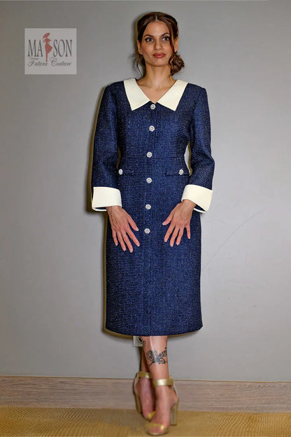 Robe d’invités longue à manches longues Blandine Futura Couture