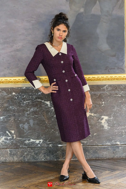 Robe d’invités longue à manches longues Blandine Futura Couture