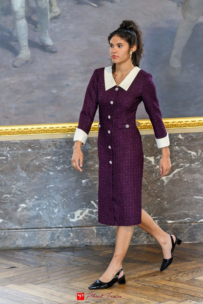 Robe d’invités longue à manches longues Blandine Futura Couture