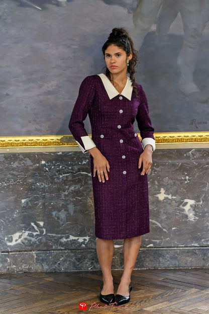 Robe d’invités longue à manches longues Blandine Futura Couture