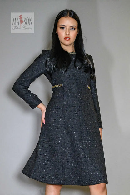 Robe habillée à manches longues-Aline Futura Couture